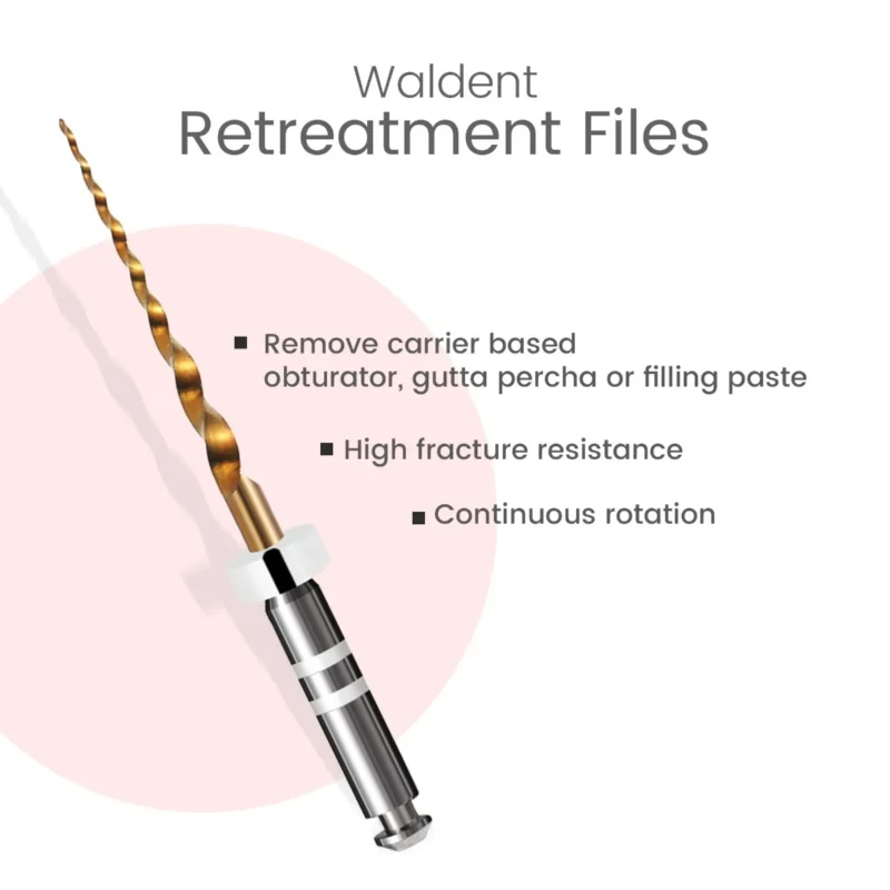 Waldent Retreatment Rotary Files (Pack of 6) - Image 2
